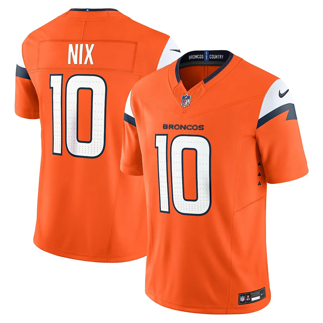 Zennovawear Bo Nix Denver Broncos Vapor FUSE. Limited Jersey - Orange
