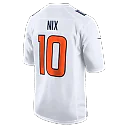 Zennovawear Bo Nix Denver Broncos Tundra Fashion Game Jersey - White