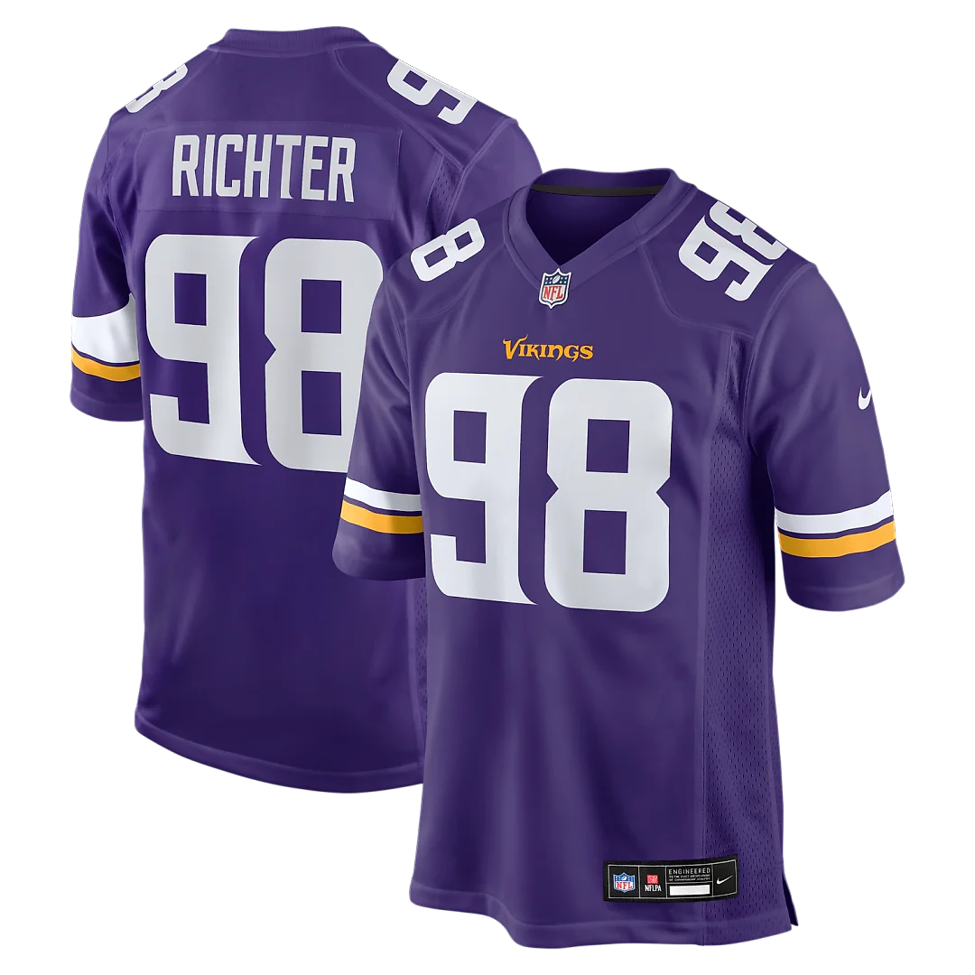 Zennovawear Bo Richter Minnesota Vikings Team Game Jersey - Purple