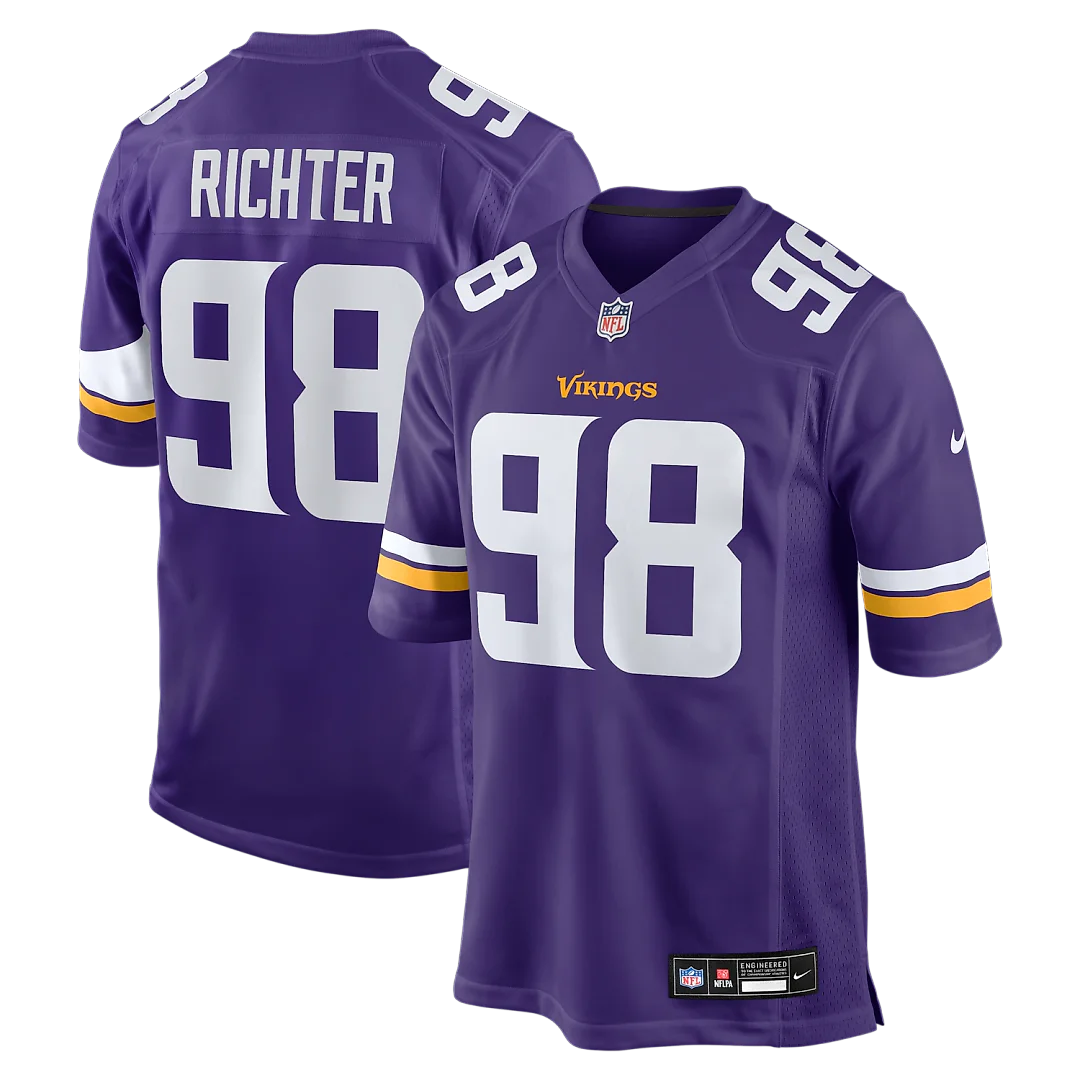 Zennovawear Bo Richter Minnesota Vikings Team Game Jersey - Purple