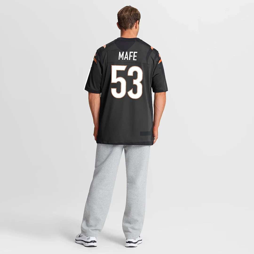 Zennovawear Boye Mafe Cincinnati Bengals Team Game Jersey - Black