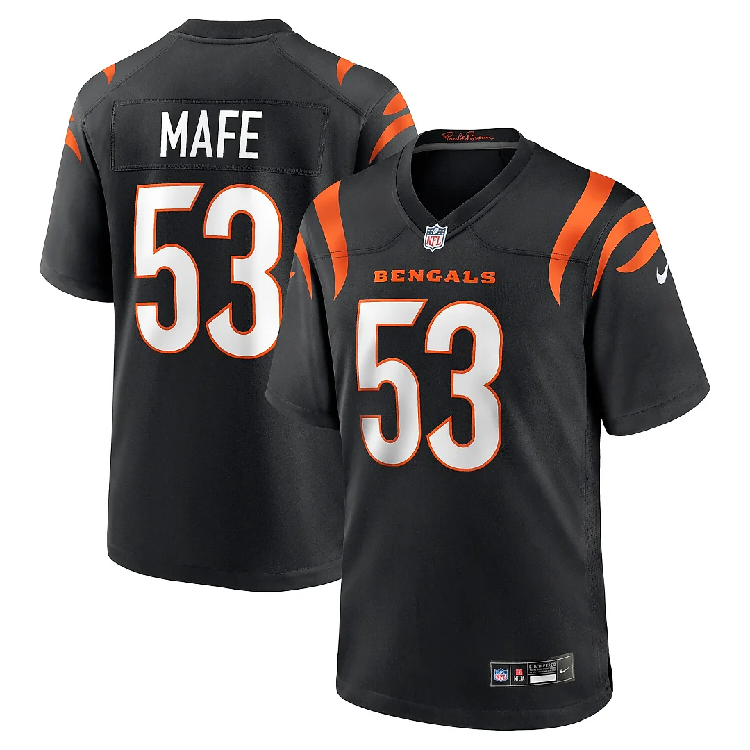 Zennovawear Boye Mafe Cincinnati Bengals Team Game Jersey - Black