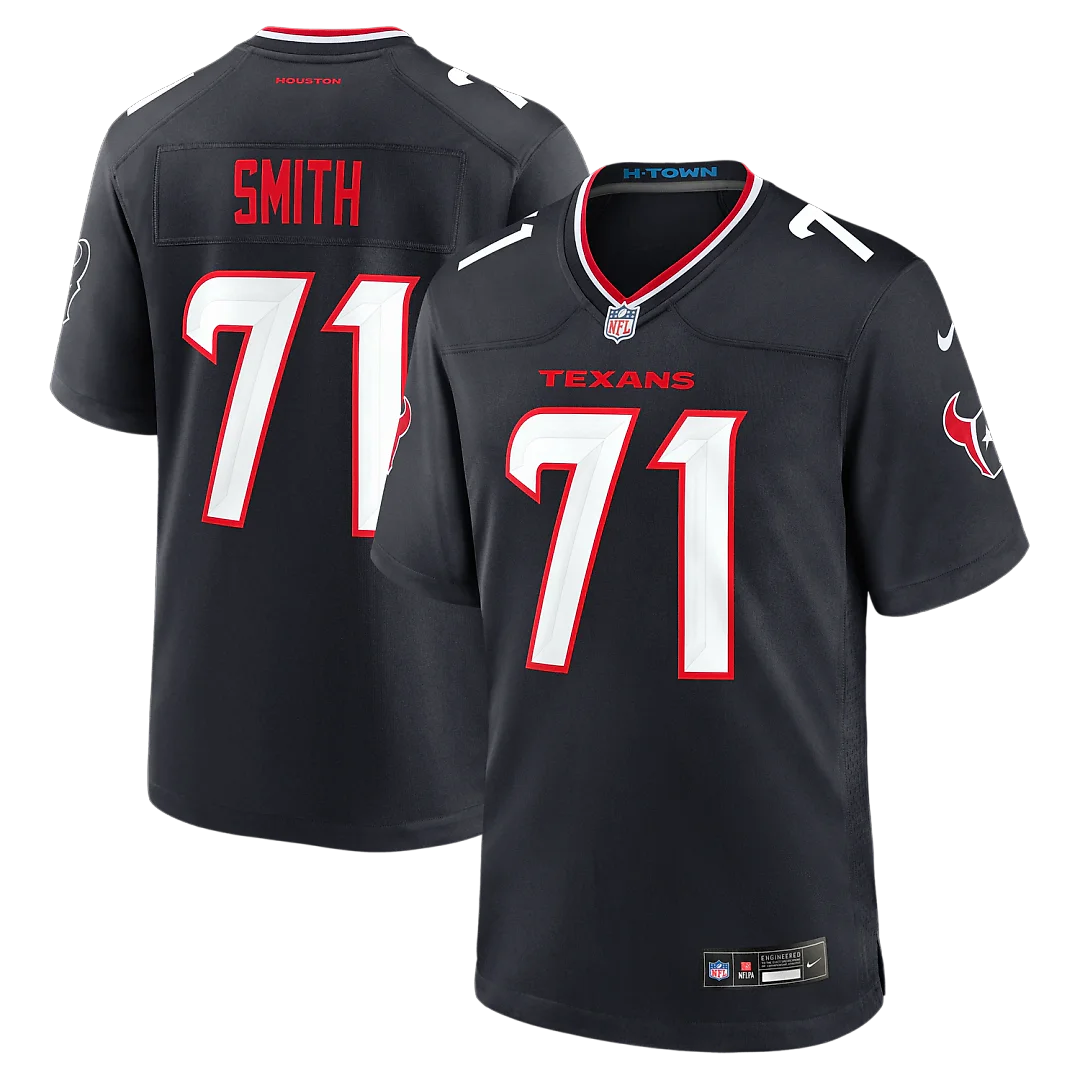 Zennovawear Braden Smith Houston Texans Team Game Jersey - Navy