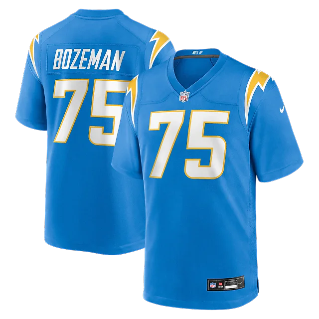 Zennovawear Bradley Bozeman Los Angeles Chargers Game Jersey - Powder Blue