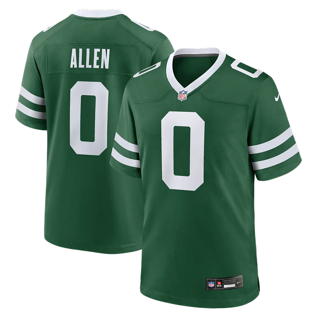Zennovawear Braelon Allen New York Jets Game Jersey - Legacy Green