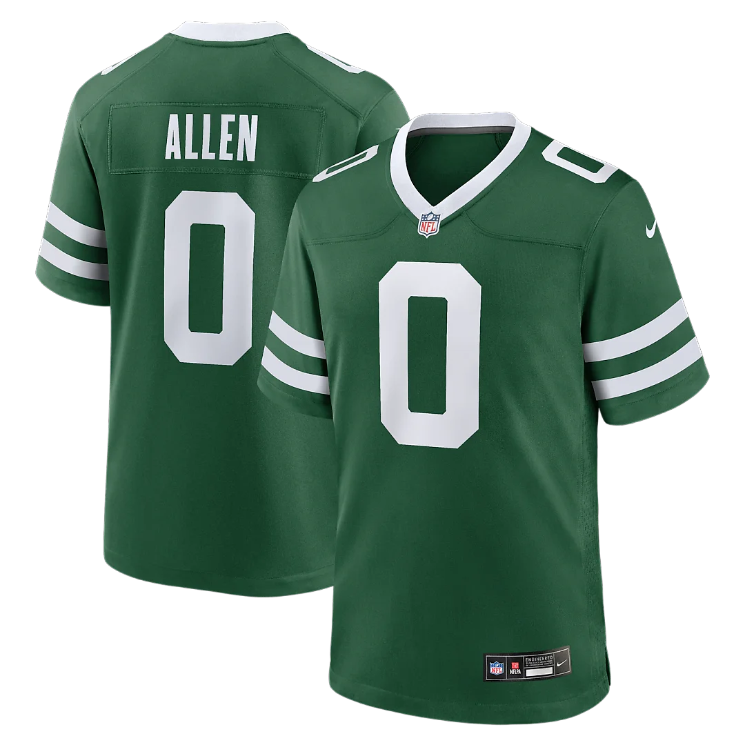 Zennovawear Braelon Allen New York Jets Game Jersey - Legacy Green