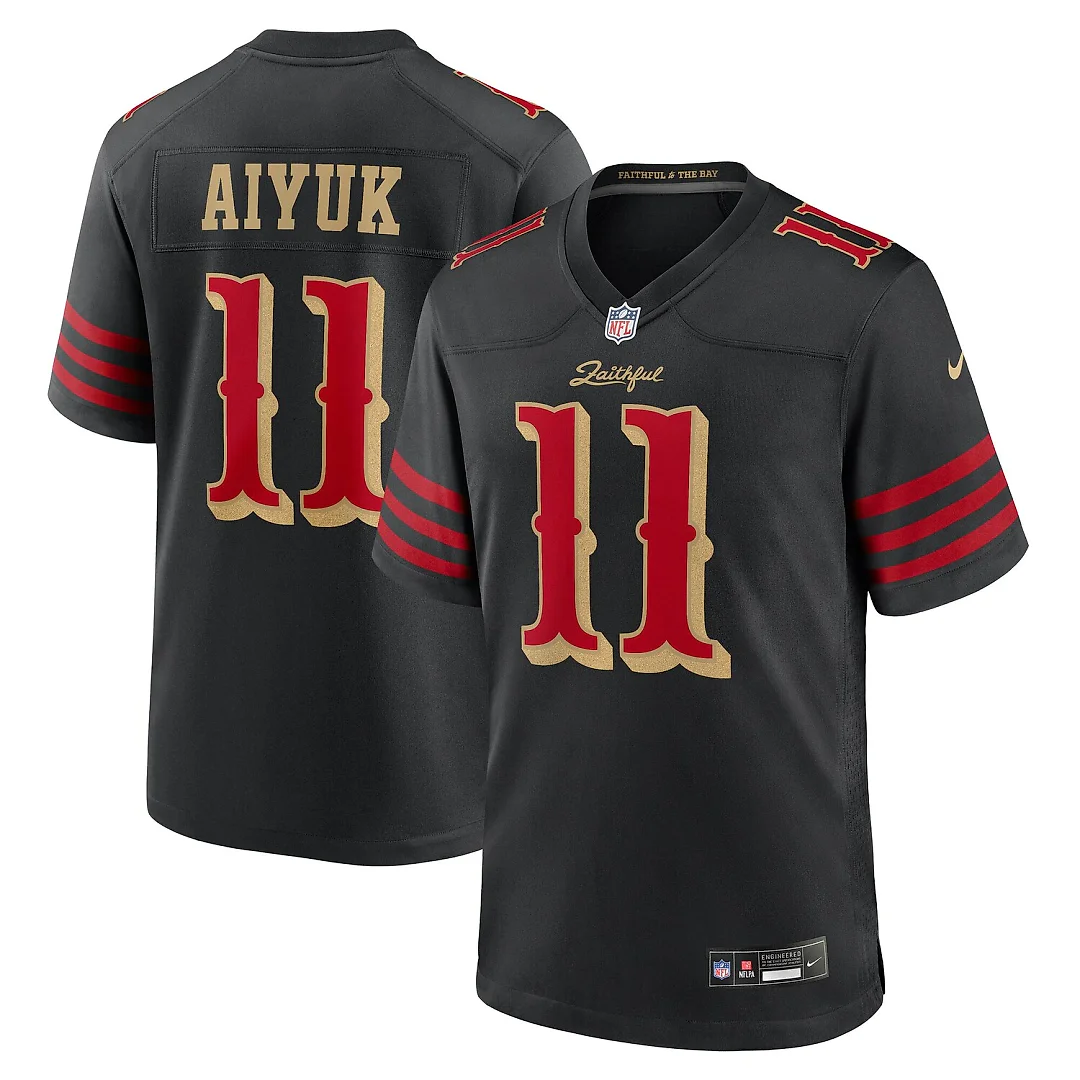 Zennovawear Brandon Aiyuk San Francisco 49ers 2025 Rivalries Collection Game Jersey - Black
