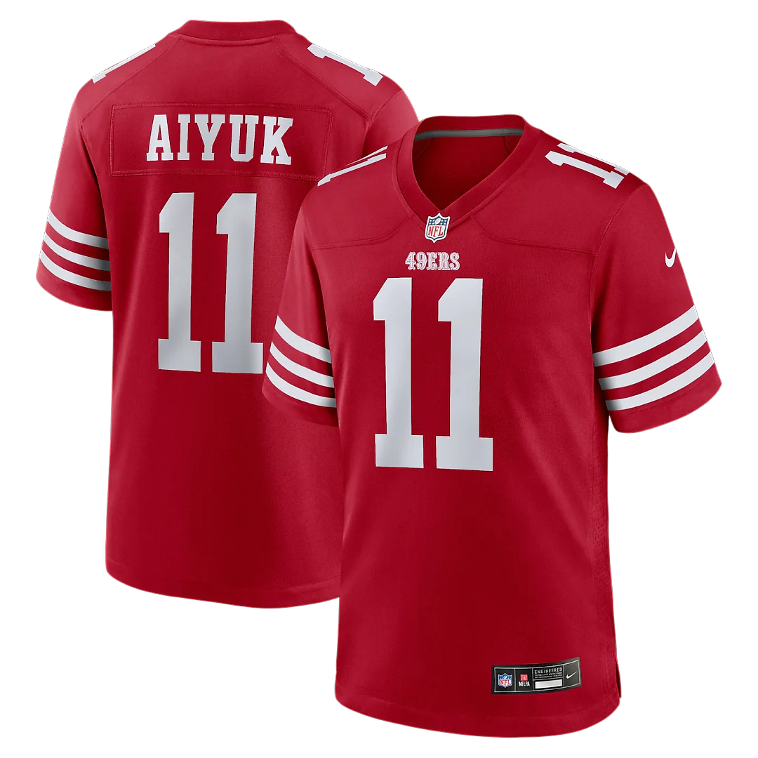 Zennovawear Brandon Aiyuk San Francisco 49ers Game Player Jersey - Scarlet