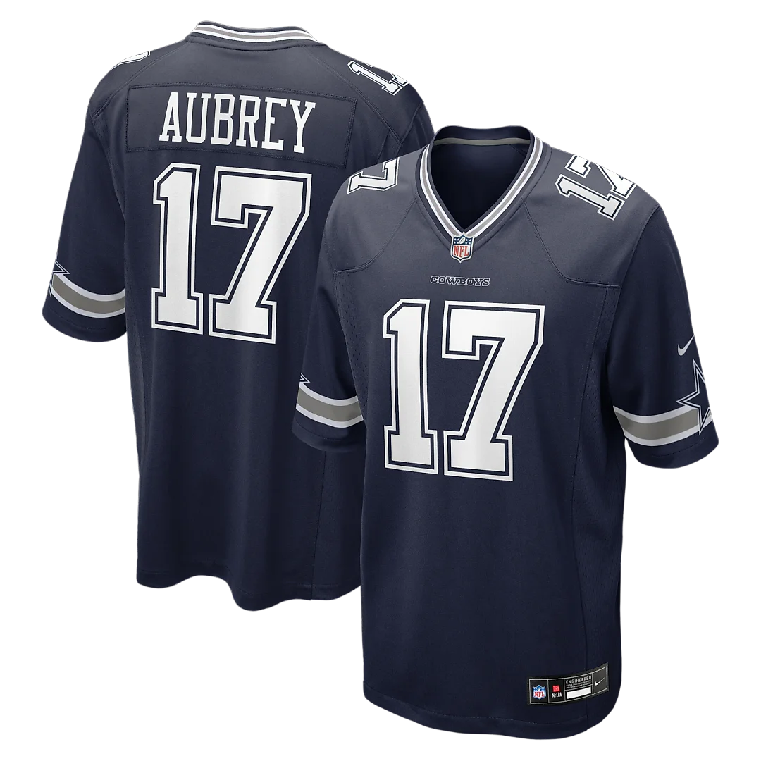 Zennovawear Brandon Aubrey Dallas Cowboys Team Game Jersey - Navy