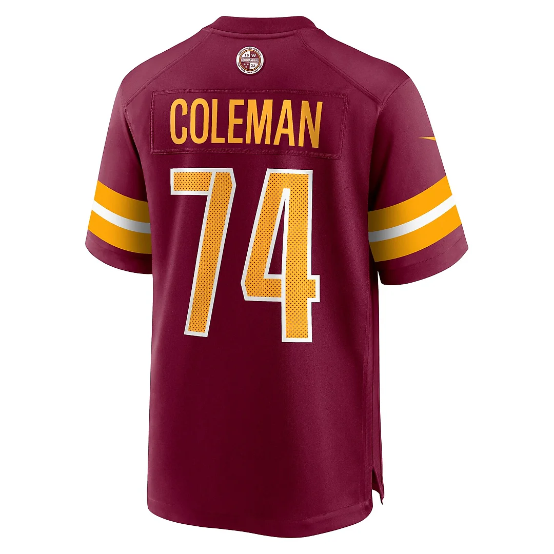 Zennovawear Brandon Coleman Washington Commanders Game Jersey - Burgundy