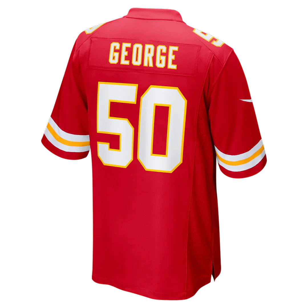Zennovawear Brandon George Kansas City Chiefs Team Game Jersey - Red