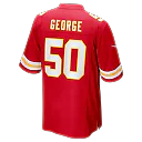 Zennovawear Brandon George Kansas City Chiefs Team Game Jersey - Red