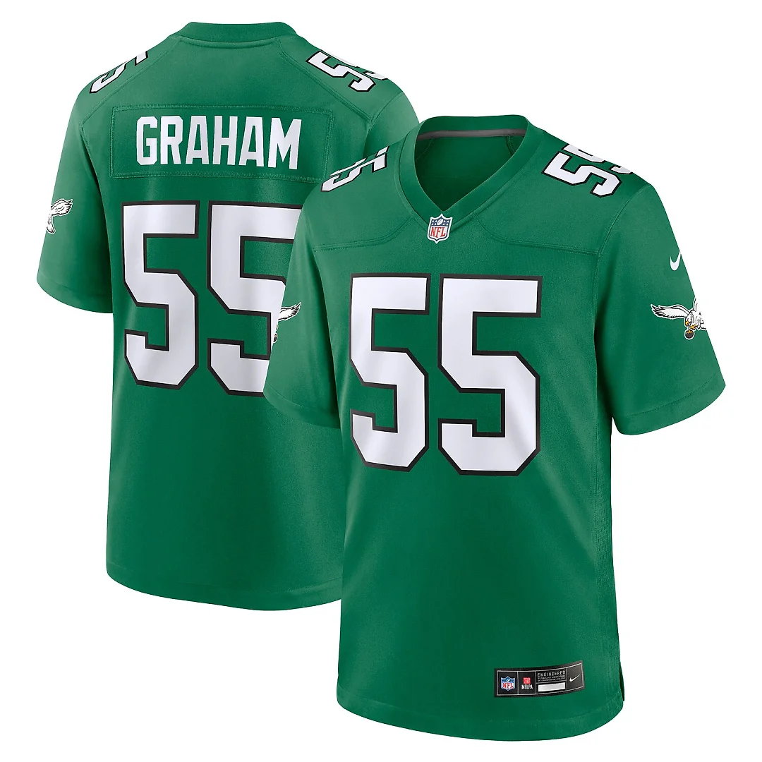 Zennovawear Brandon Graham Philadelphia Eagles Alternate Game Jersey - Kelly Green