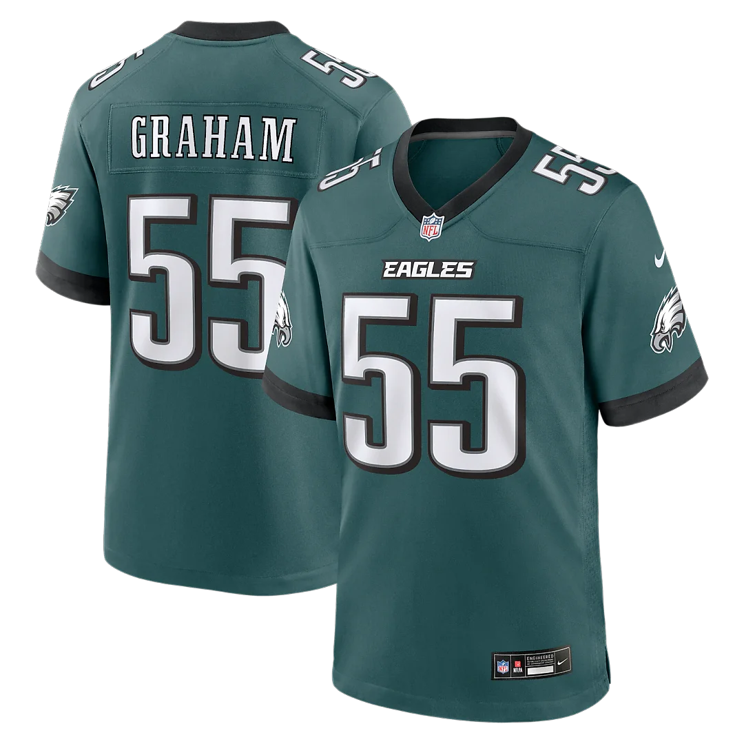 Zennovawear Brandon Graham Philadelphia Eagles Team Game Jersey - Midnight Green