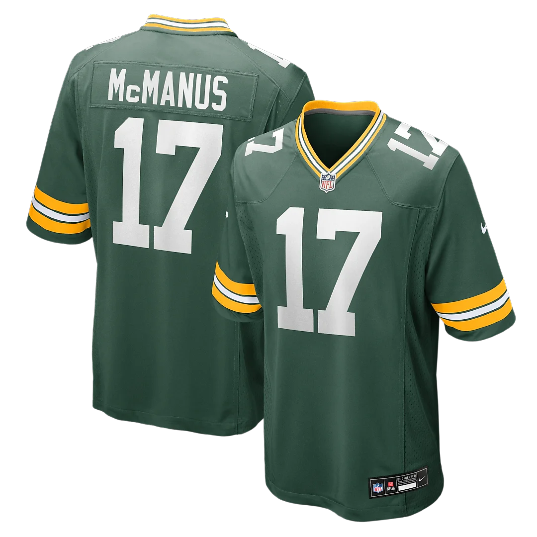 Zennovawear Brandon McManus Green Bay Packers Team Game Jersey - Green