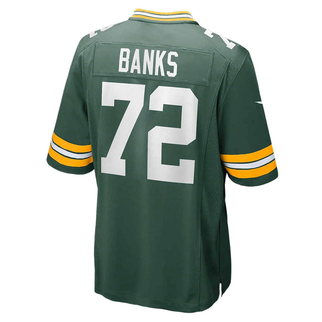 Zennovawear Brant Banks Green Bay Packers Team Game Jersey - Green