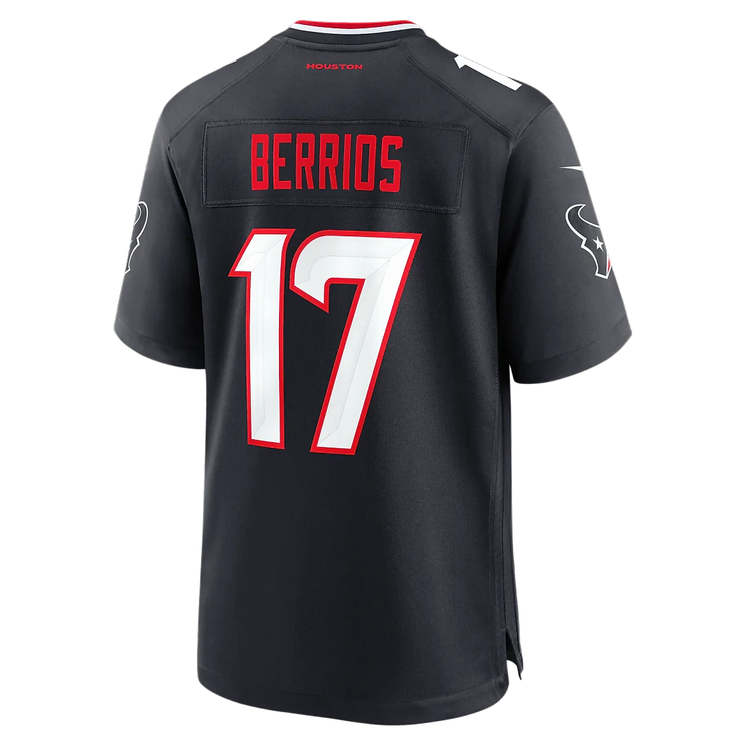 Zennovawear Braxton Berrios Houston Texans Team Game Jersey - Navy