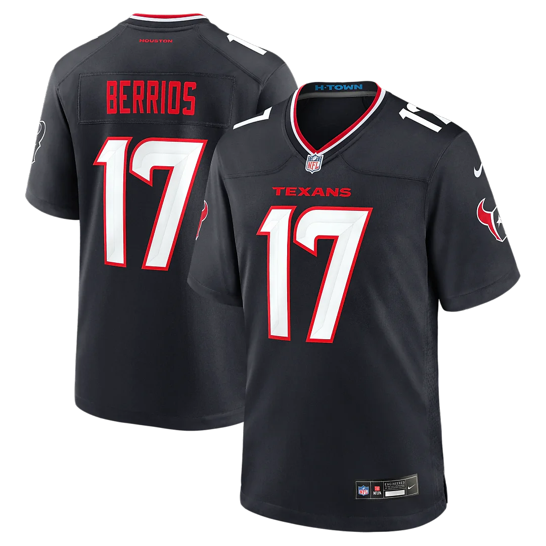 Zennovawear Braxton Berrios Houston Texans Team Game Jersey - Navy