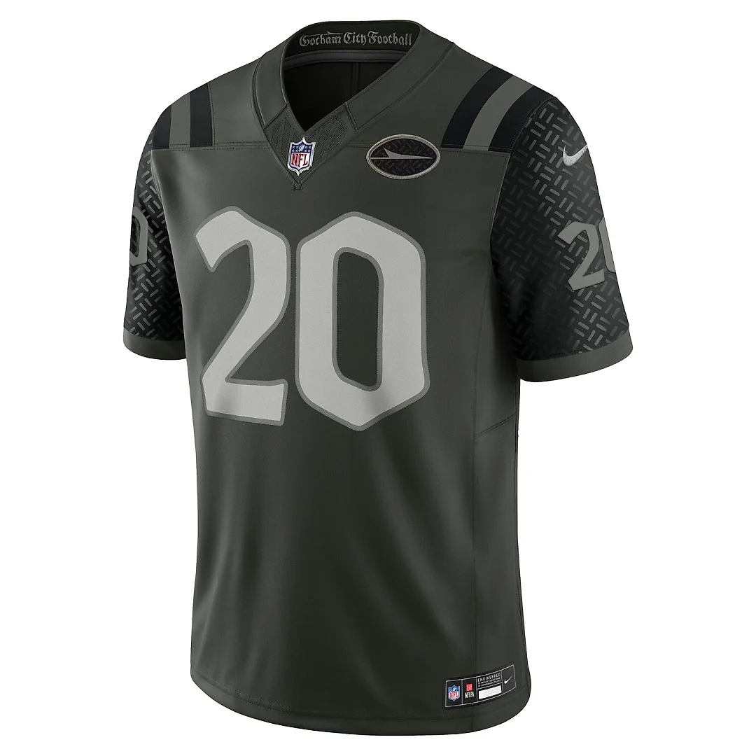 Zennovawear Breece Hall New York Jets 2025 Rivalries Collection Stitched Limited Jersey - Gotham Green