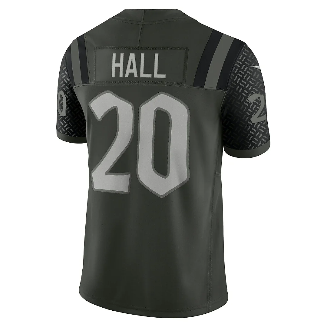 Zennovawear Breece Hall New York Jets 2025 Rivalries Collection Stitched Limited Jersey - Gotham Green