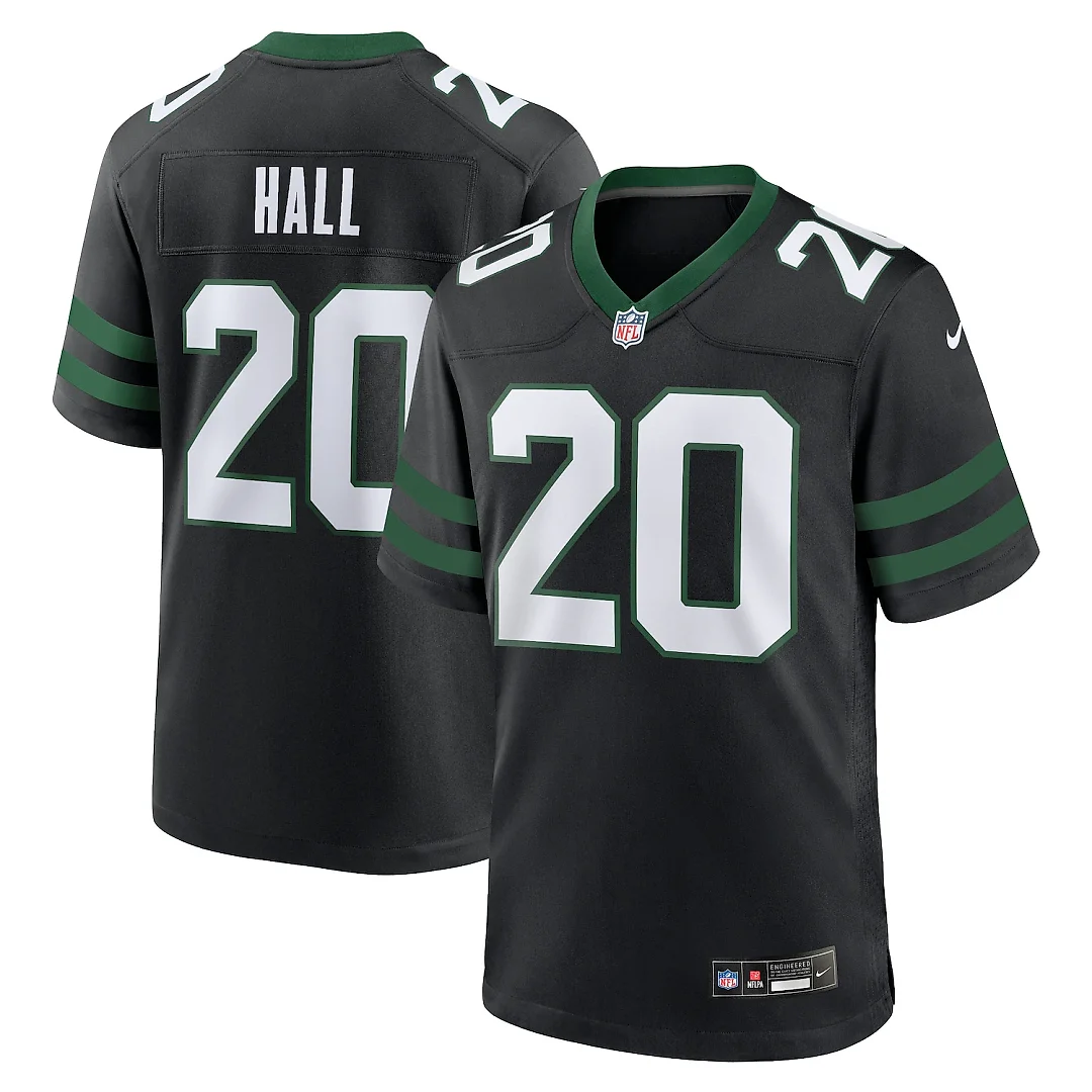 Zennovawear Breece Hall New York Jets Alternate Game Jersey - Legacy Black