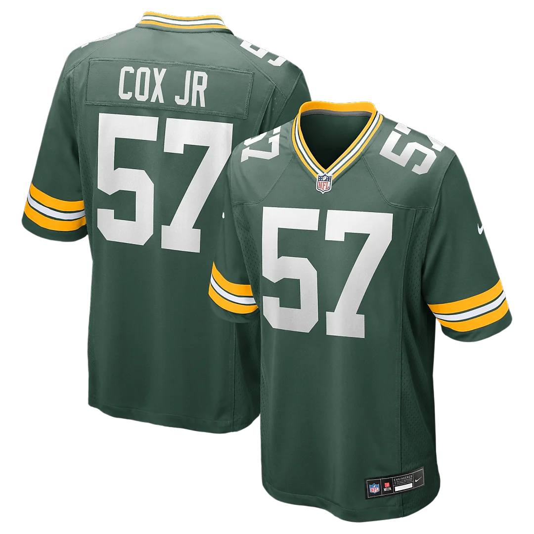 Zennovawear Brenton Cox Jr. Green Bay Packers Game Jersey - Green