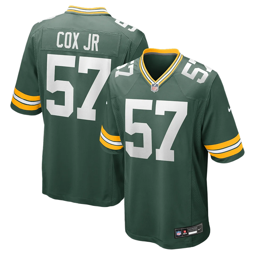Zennovawear Brenton Cox Jr. Green Bay Packers Game Jersey - Green