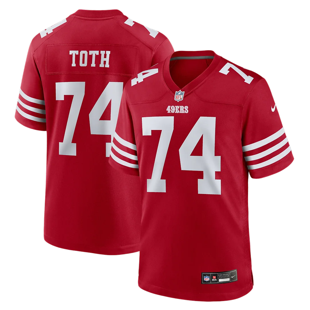 Zennovawear Brett Toth San Francisco 49ers Team Game Jersey - Scarlet