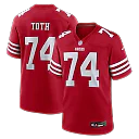 Zennovawear Brett Toth San Francisco 49ers Team Game Jersey - Scarlet