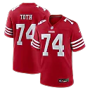 Zennovawear Brett Toth San Francisco 49ers Team Game Jersey - Scarlet