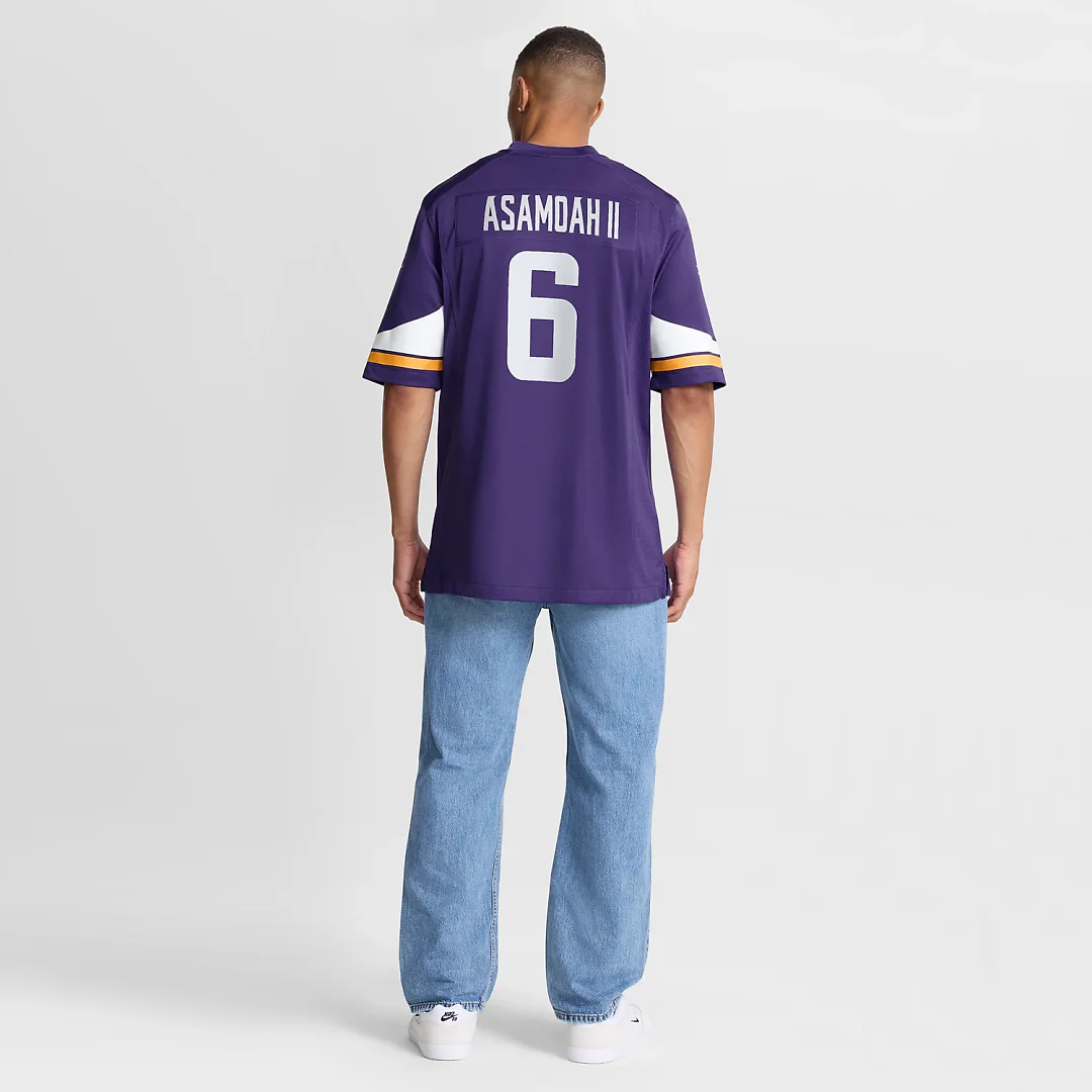 Zennovawear Brian Asamoah II Minnesota Vikings Game Jersey - Purple