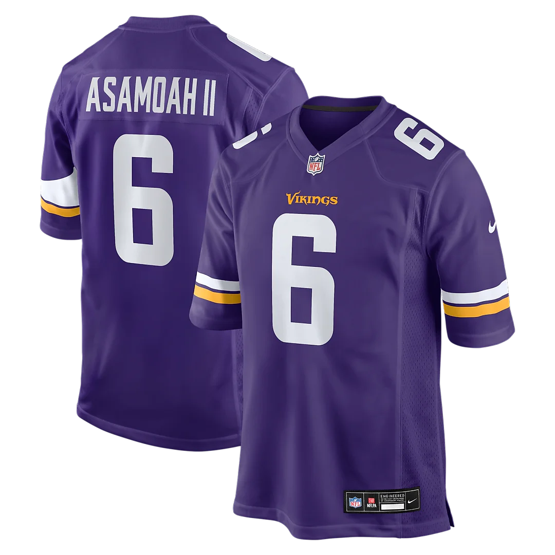 Zennovawear Brian Asamoah II Minnesota Vikings Game Jersey - Purple
