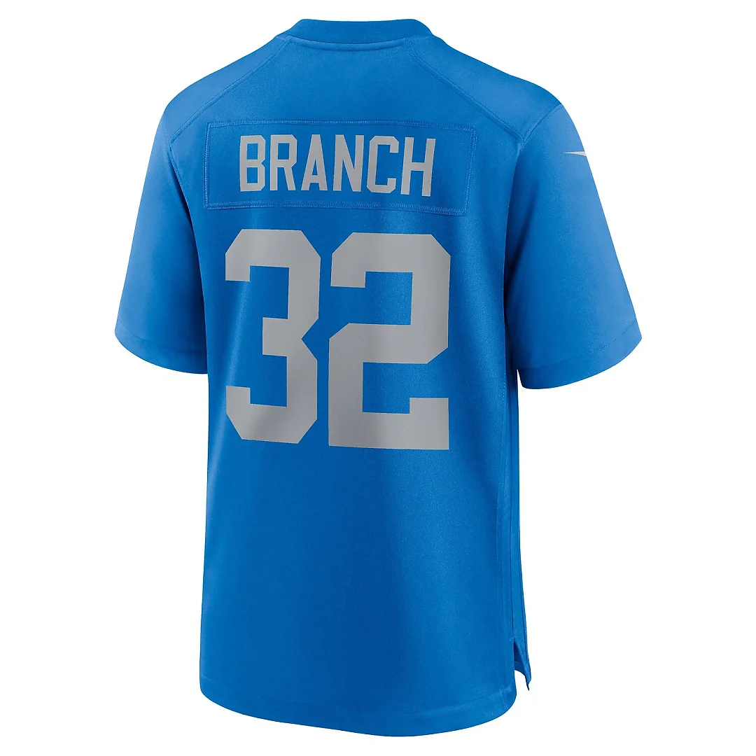Zennovawear Brian Branch Detroit Lions Alternate Game Jersey - Blue