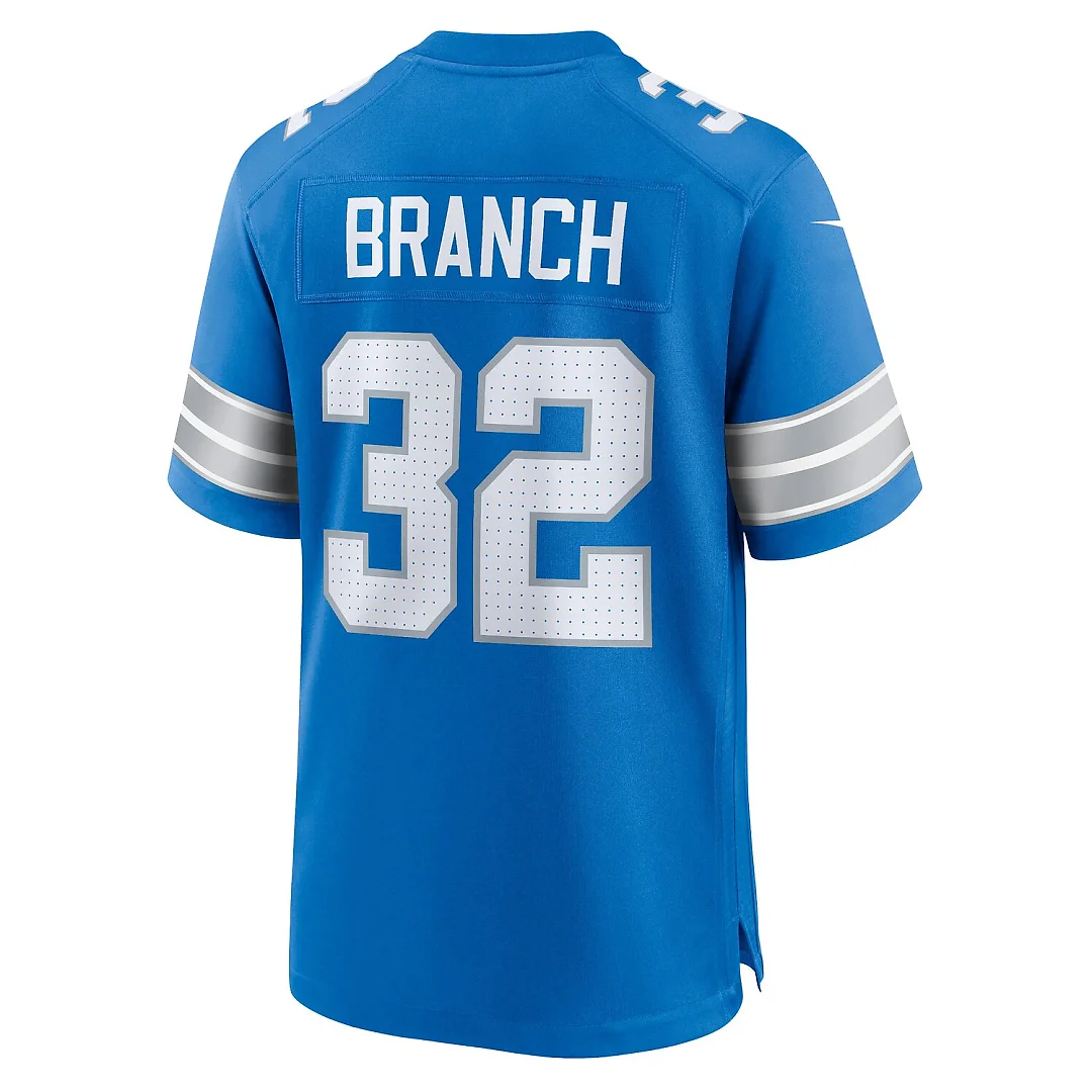Zennovawear Brian Branch Detroit Lions Game Jersey - Blue