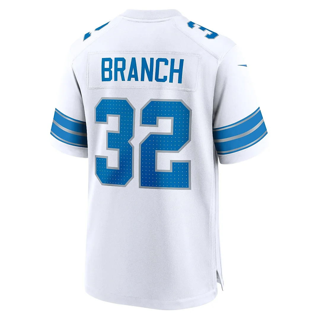 Zennovawear Brian Branch Detroit Lions White Game Jersey - White