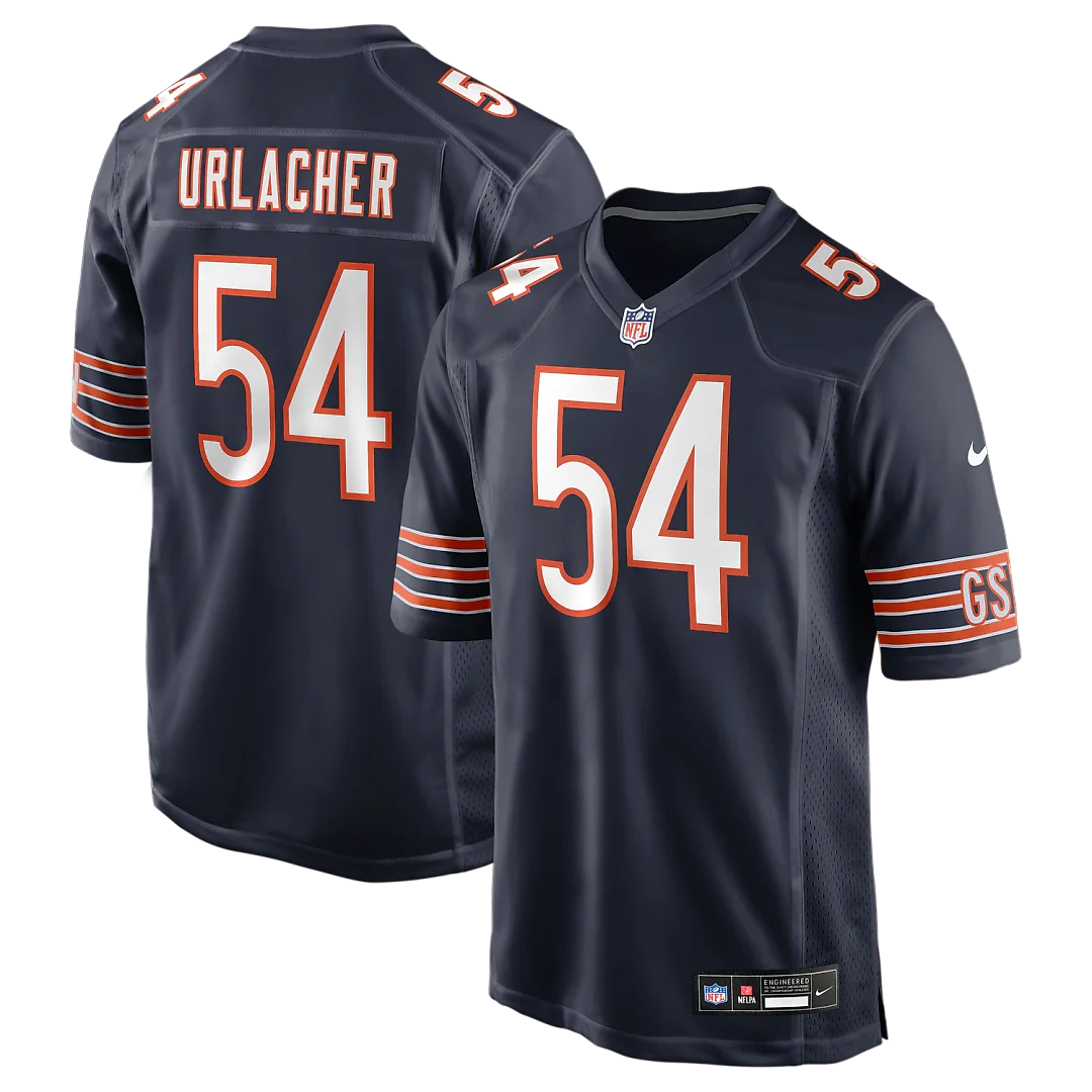 Zennovawear Brian Urlacher Chicago Bears Game Retired Player Jersey - Navy