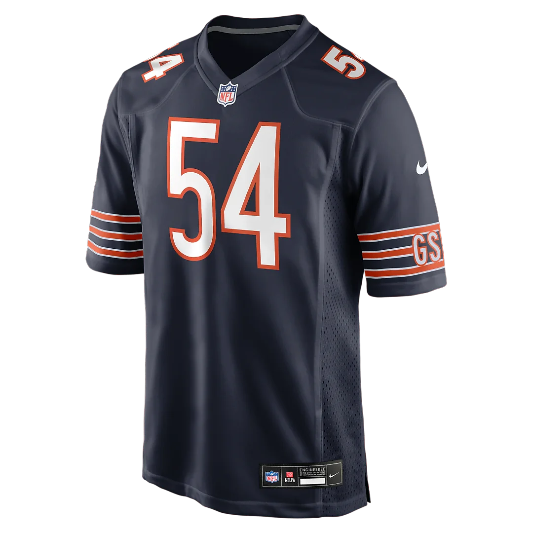 Zennovawear Brian Urlacher Chicago Bears Game Retired Player Jersey - Navy
