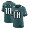 Zennovawear Britain Covey Philadelphia Eagles Team Game Jersey - Midnight Green