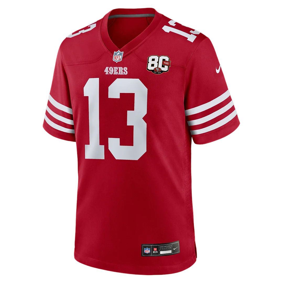 Zennovawear Brock Purdy San Francisco 49ers 80th Anniversary Game Jersey - Scarlet