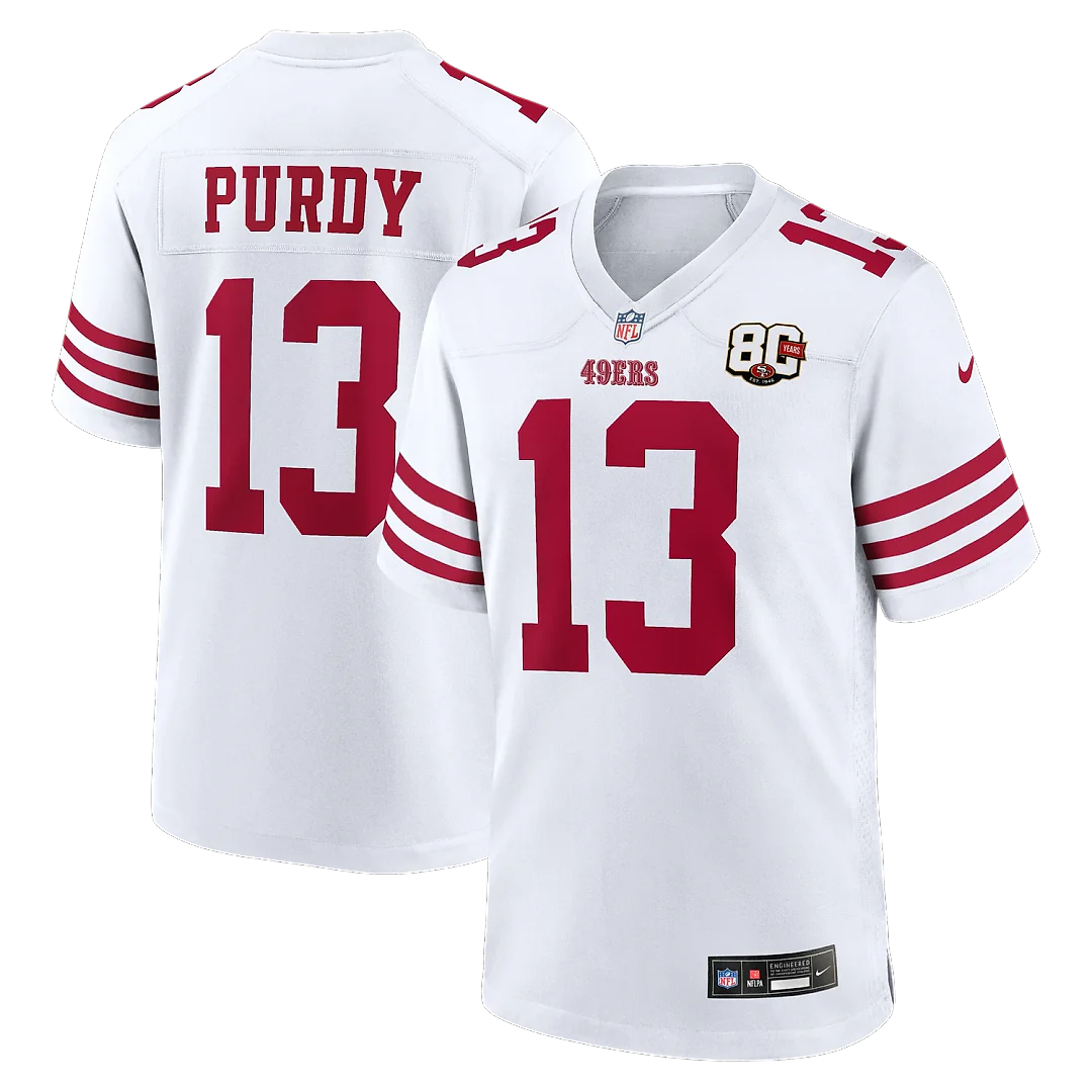 Zennovawear Brock Purdy San Francisco 49ers 80th Anniversary Game Jersey - White