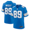 Zennovawear Brock Wright Detroit Lions Team Game Jersey - Blue