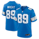 Zennovawear Brock Wright Detroit Lions Team Game Jersey - Blue