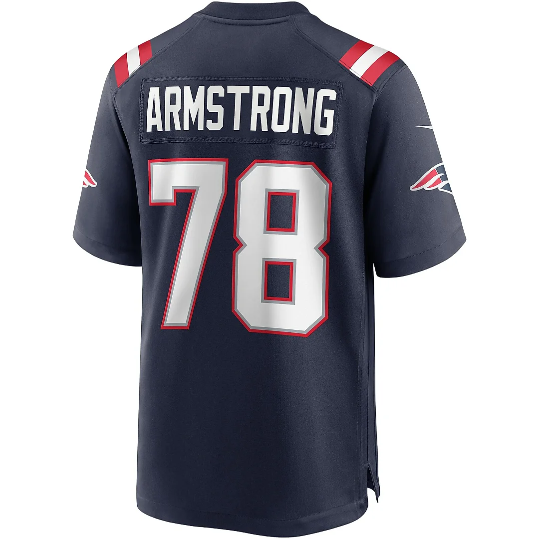 Zennovawear Bruce Armstrong New England Patriots Game Retired Player Jersey - Navy