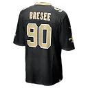 Zennovawear Bryan Bresee New Orleans Saints Game Jersey - Black