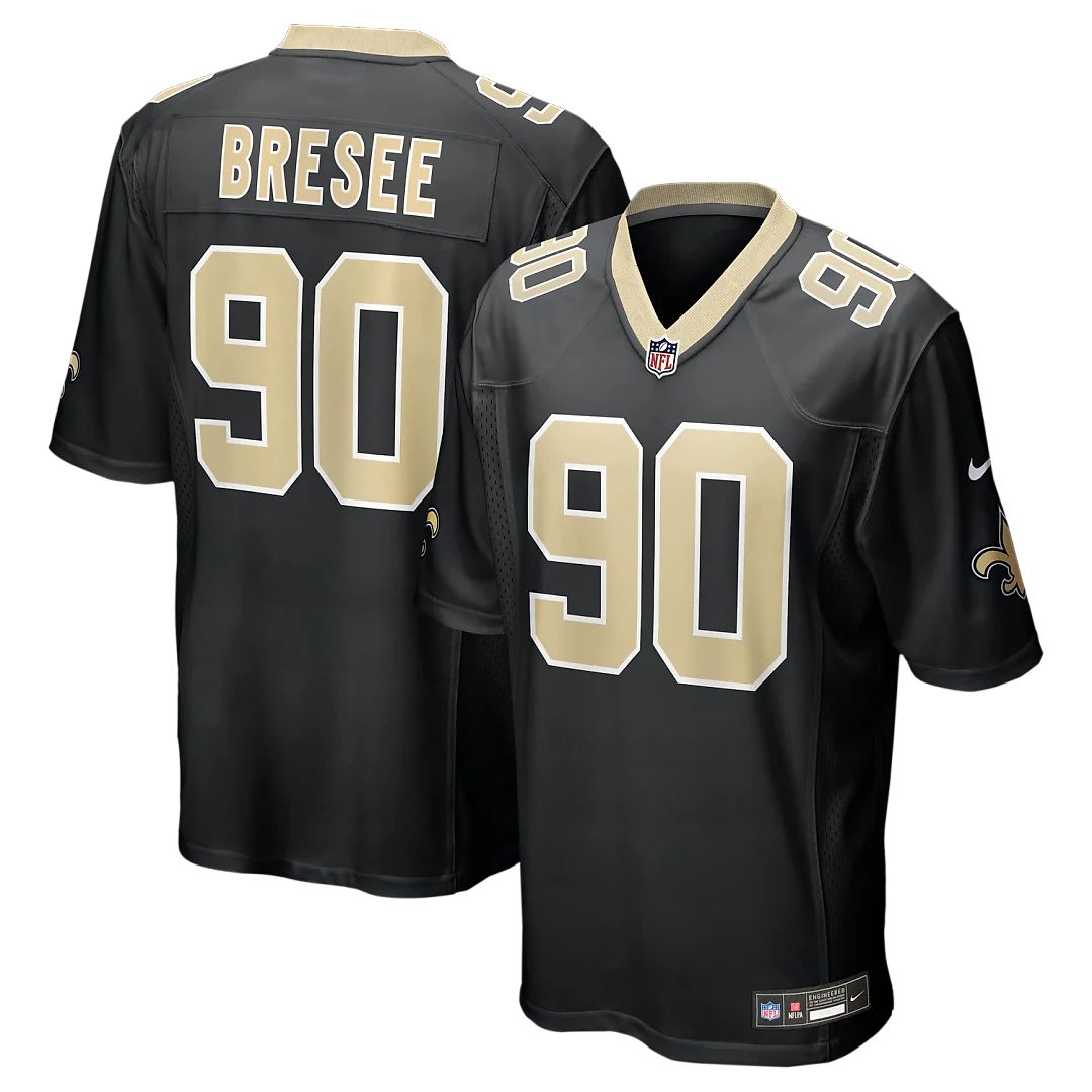 Zennovawear Bryan Bresee New Orleans Saints Game Jersey - Black