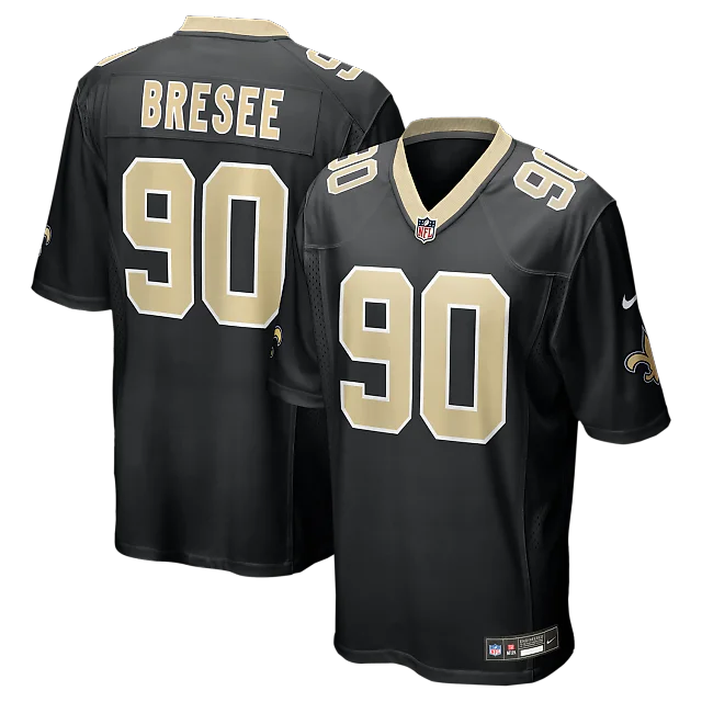 Zennovawear Bryan Bresee New Orleans Saints Game Jersey - Black