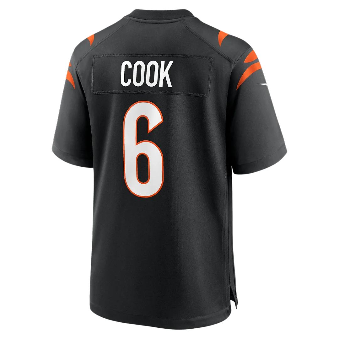 Zennovawear Bryan Cook Cincinnati Bengals Team Game Jersey - Black