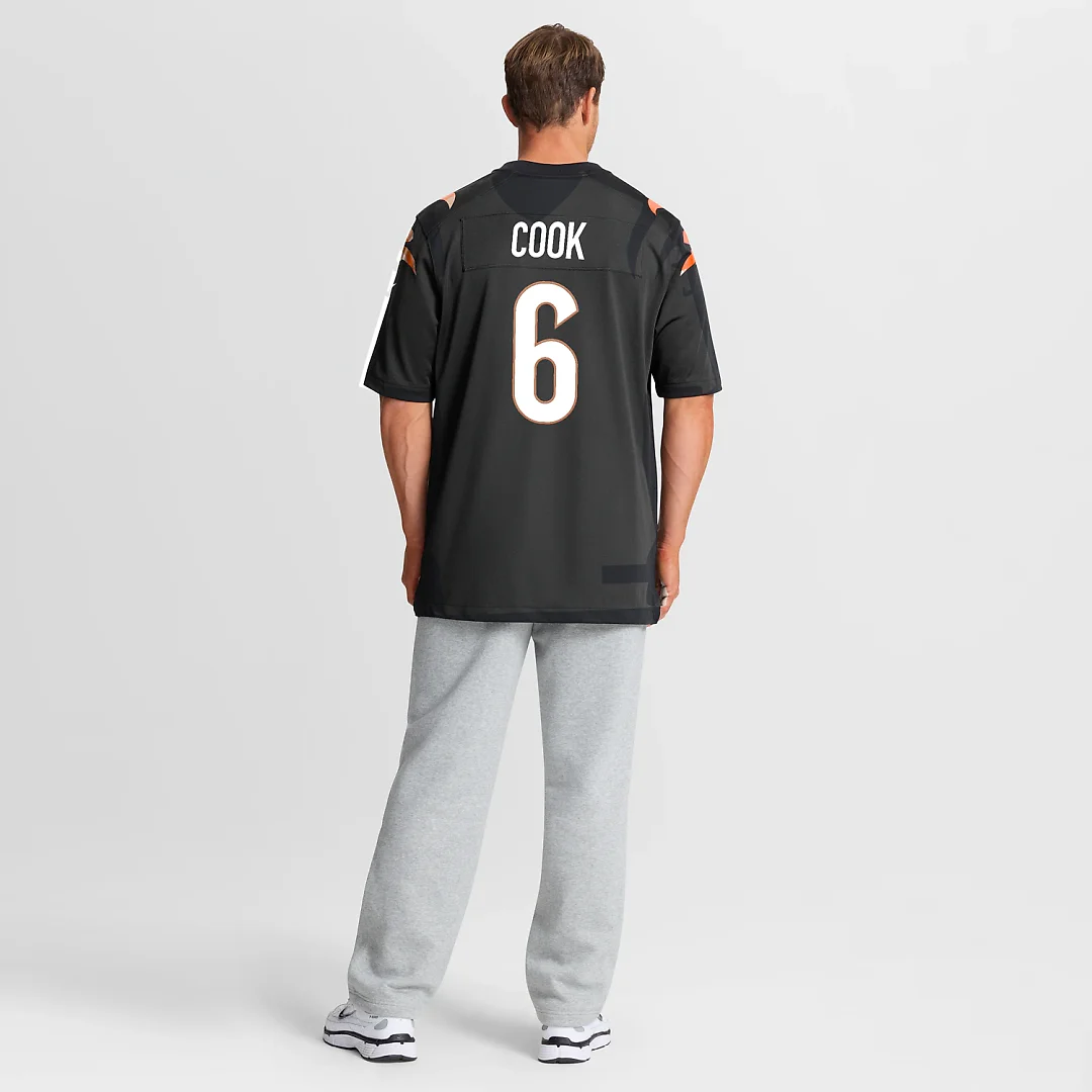 Zennovawear Bryan Cook Cincinnati Bengals Team Game Jersey - Black