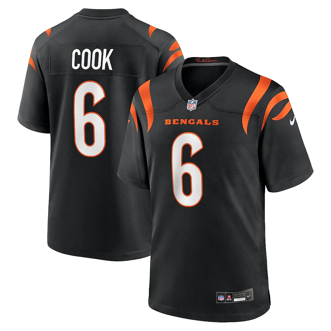 Zennovawear Bryan Cook Cincinnati Bengals Team Game Jersey - Black