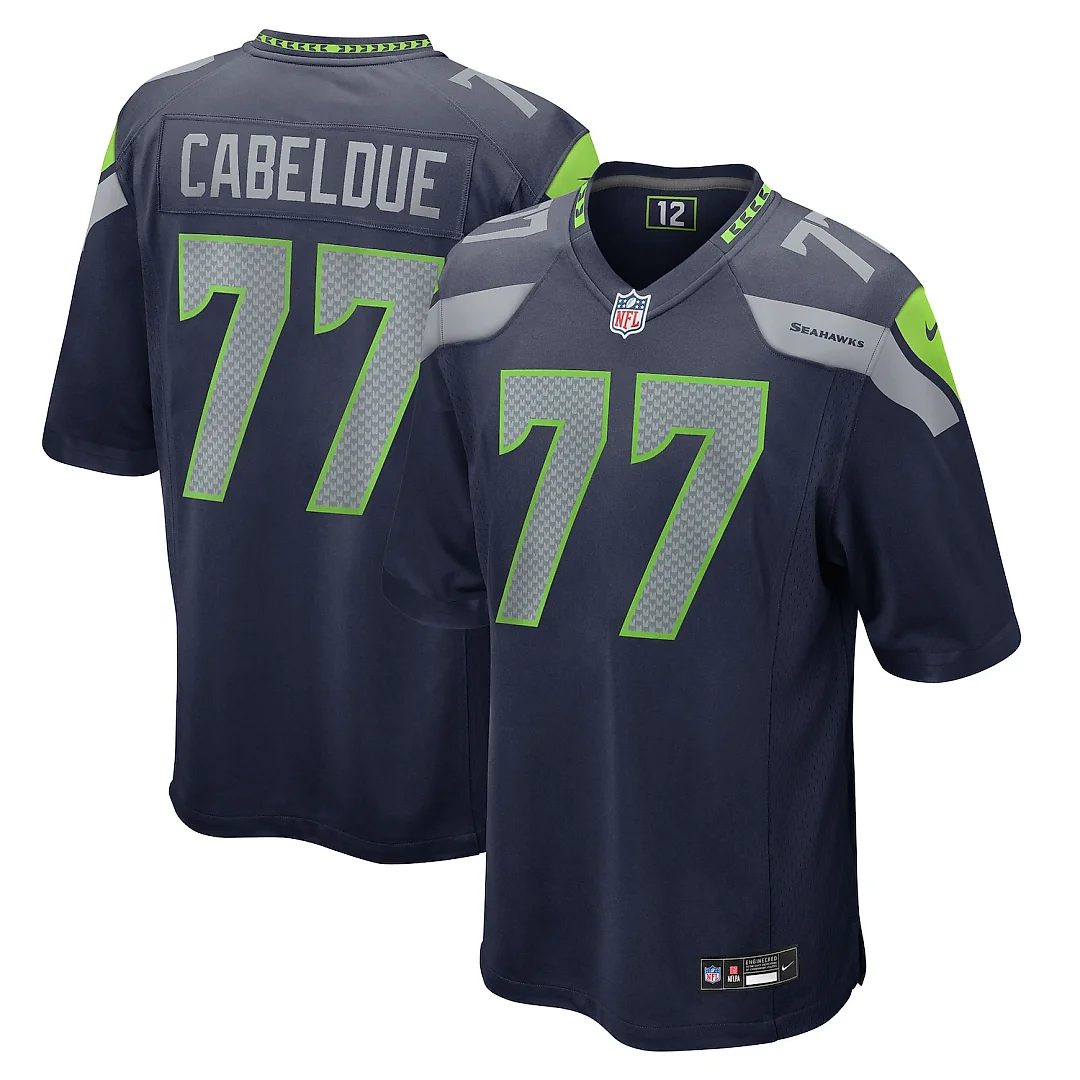 Zennovawear Bryce Cabeldue Seattle Seahawks Team Game Jersey - College Navy